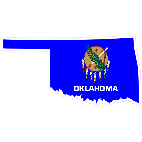 Oklahoma Flag State Sticker - U.S. Custom Stickers