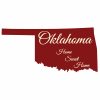Oklahoma Home Sweet Home Sticker - U.S. Custom Stickers
