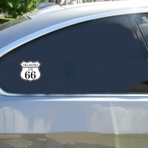 Oklahoma Route 66 Road Sign Sticker - Car Decals - U.S. Custom Stickers