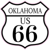 Oklahoma Route 66 Road Sign Sticker - U.S. Custom Stickers