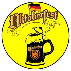 Oktoberfest German Flag Circle Decal - U.S. Customer Stickers