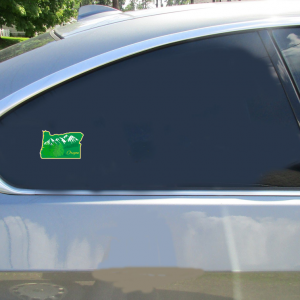 Oregon Mountains State Shaped Sticker - Car Decals - U.S. Custom Stickers