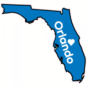 Orlando FL Heart State Decal - U.S. Customer Stickers