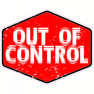 Out Of Control Red Decal - U.S. Customer Stickers