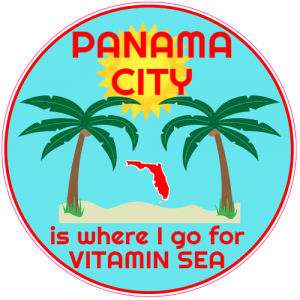 Panama City Vitamin Sea Circle Sticker - U.S. Custom Stickers