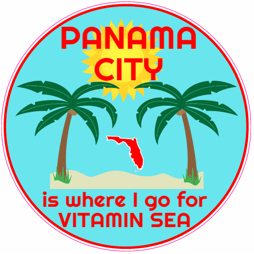 Panama City Vitamin Sea Circle Sticker - U.S. Custom Stickers