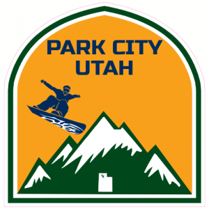 Park City Utah Mountain Snowboard Decal - U.S. Customer Stickers