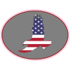 Patriotic American Eagle Oval Decal - U.S. Customer Stickers