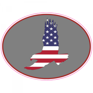 Patriotic American Eagle Oval Decal - U.S. Customer Stickers