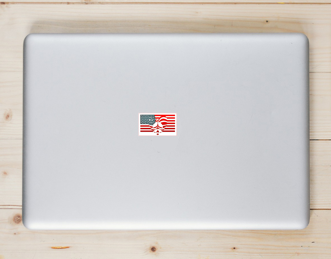 Peace Love Patriotism Sticker - Laptop Decal - U.S. Custom Stickers