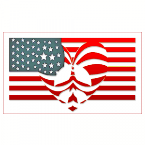 Peace Love Patriotism Sticker - U.S. Custom Stickers
