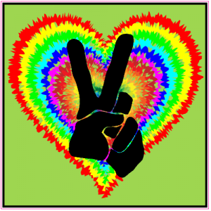 Peace Rainbow Heart Sticker - U.S. Custom Stickers