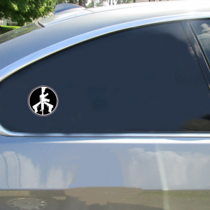 Peace Sign Gun Black Sticker - Car Decals - U.S. Custom Stickers