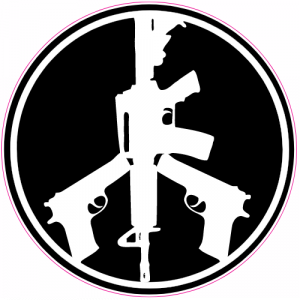 Peace Sign Gun Black Decal - U.S. Customer Stickers