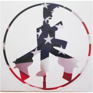 Piece Gun American Flag Sticker - U.S. Custom Stickers