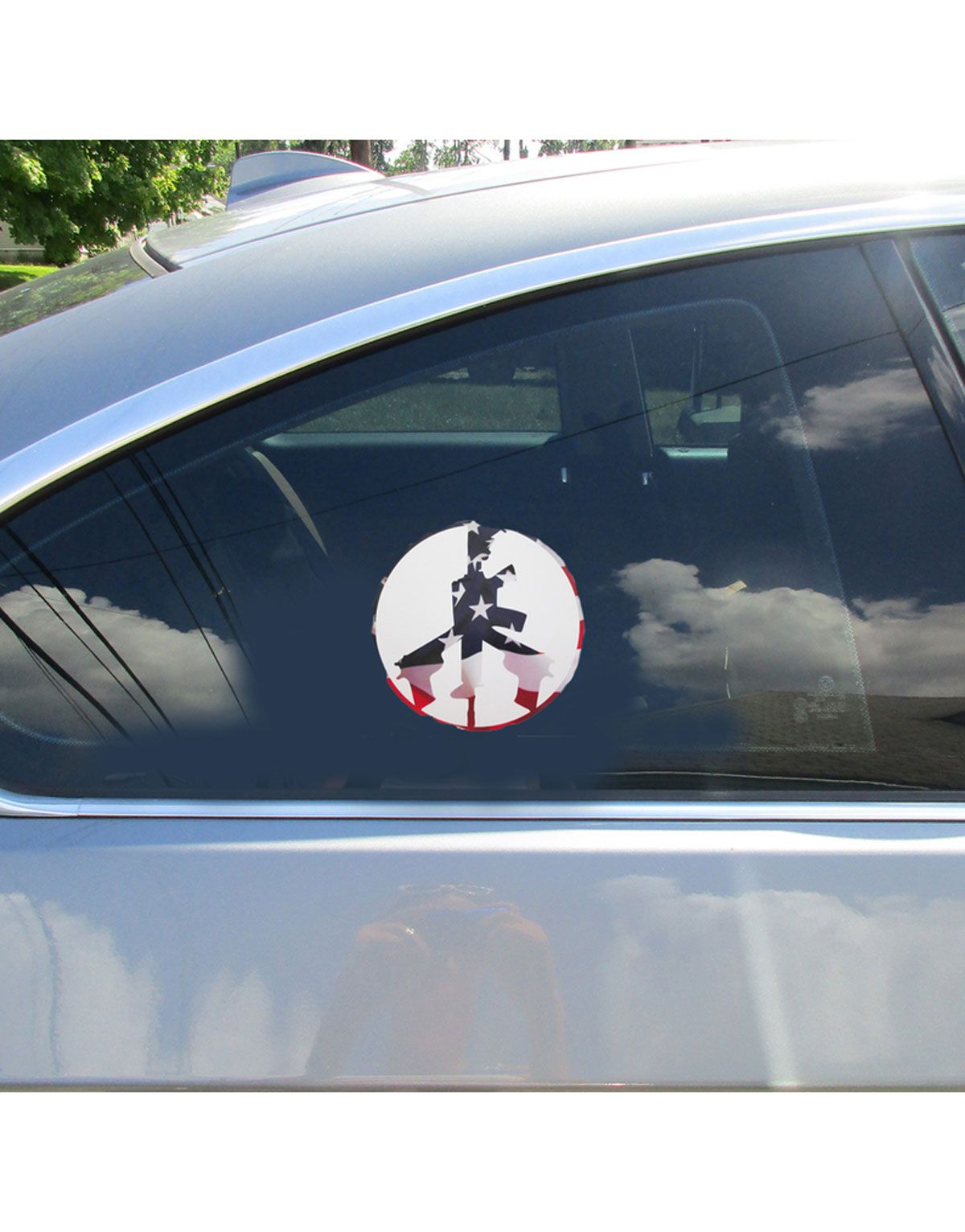 Piece Gun American Flag Sticker - Car Decals - U.S. Custom Stickers