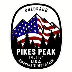 Pikes Peak Americas Mountain Decal - U.S. Customer Stickers
