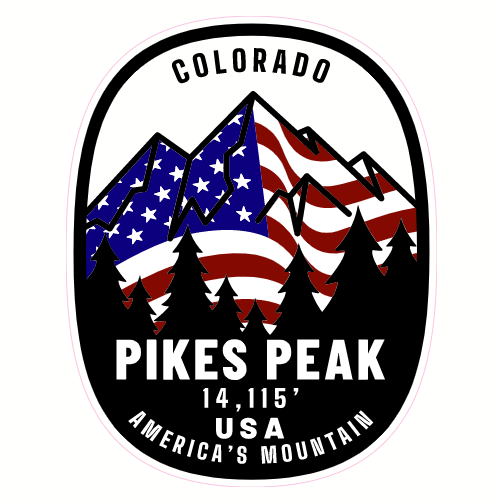 Pikes Peak Americas Mountain Decal - U.S. Customer Stickers