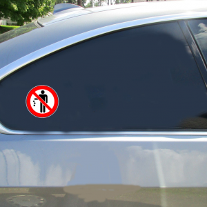 Please Don't Litter Sign Sticker - Car Decals - U.S. Custom Stickers