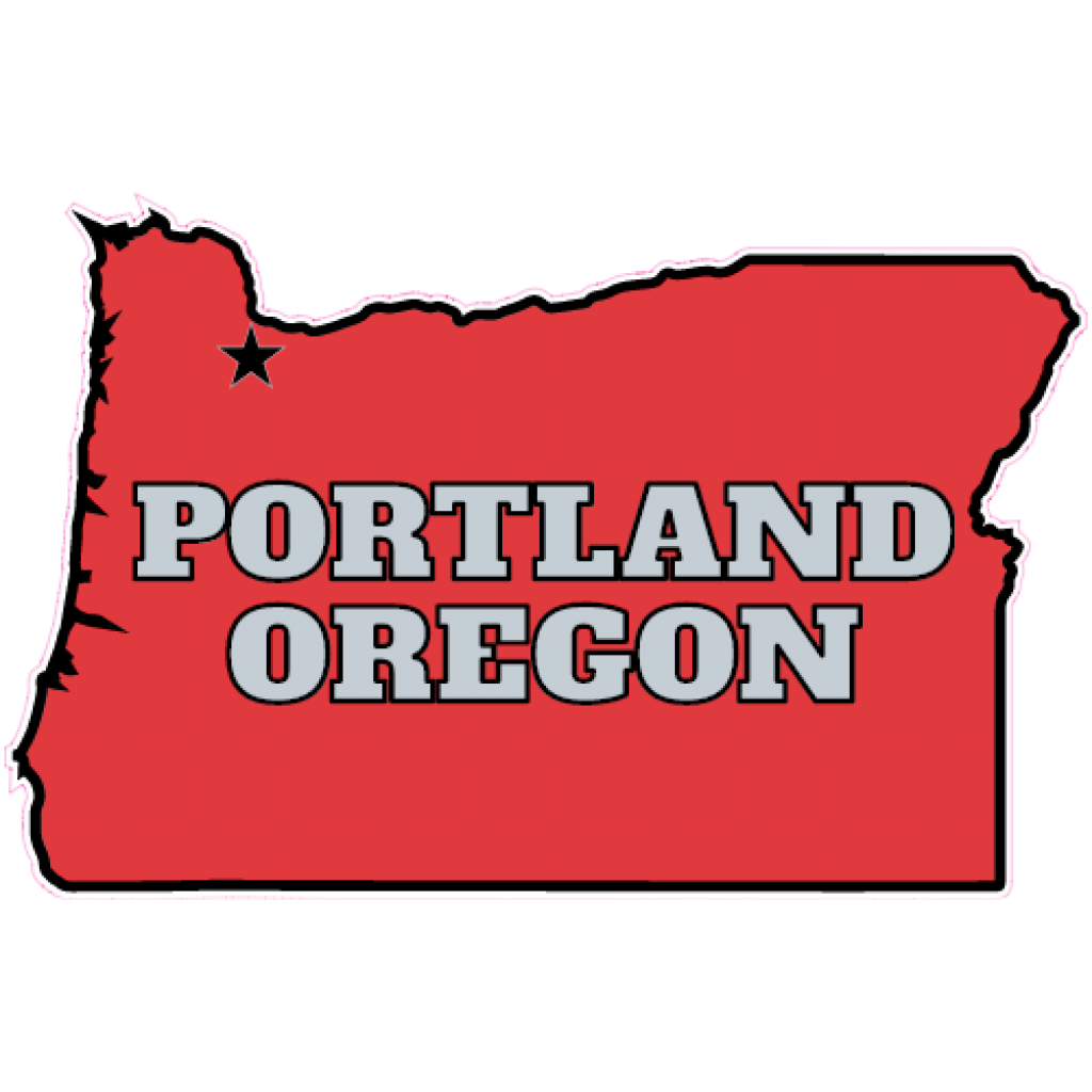 Oregon The Beaver State Circle Sticker U.S. Custom Stickers
