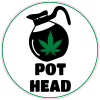 Pot Head Cannabis Sticker - U.S. Custom Stickers