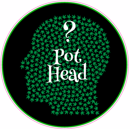 Pot Head Sticker - U.S. Custom Stickers
