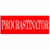 Procrastinator Red Bumper Decal - U.S. Customer Stickers