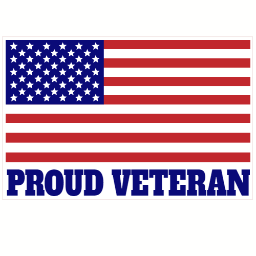 Proud Veteran American Flag Decal - U.S. Customer Stickers