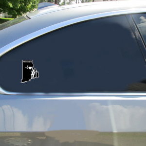 Providence Rhode Island State Shaped Sticker - Car Decals - U.S. Custom Stickers