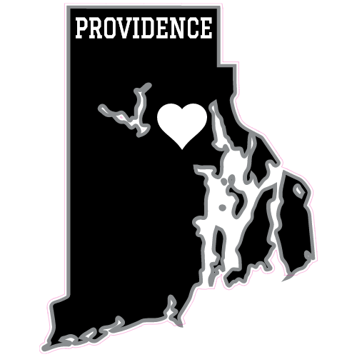 Providence Rhode Island State Shaped Decal - U.S. Customer Stickers