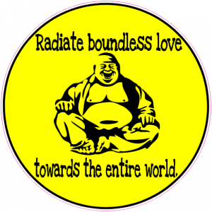 Radiate Boundless Love Buddha Decal - U.S. Customer Stickers