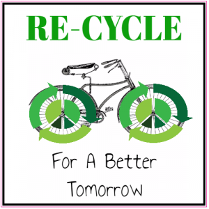Re-Cycle Bike Better Tomorrow Sticker - U.S. Custom Stickers