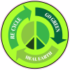 Re-Cycle Peace Sign Sticker - U.S. Custom Stickers