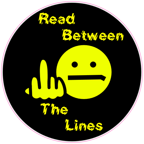 Read Between The Lines Smiley Sticker - U.S. Custom Stickers