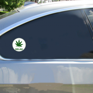Relax Weed Circle Sticker - Car Decals - U.S. Custom Stickers