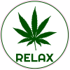 Relax Weed Circle Decal - U.S. Customer Stickers