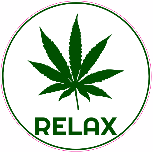 Relax Weed Circle Decal - U.S. Customer Stickers