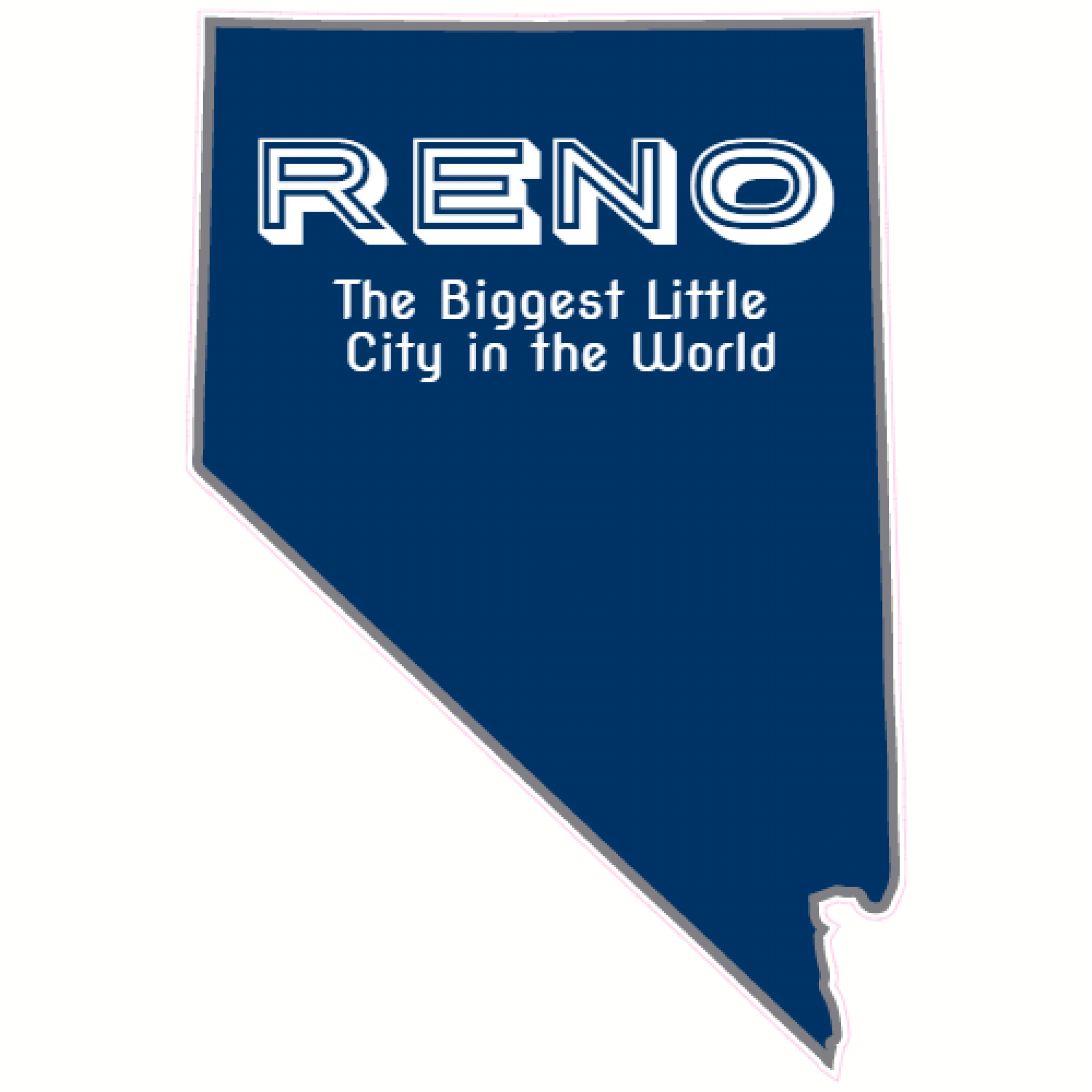 Reno Nevada Biggest Little City Sticker U.S. Custom Stickers
