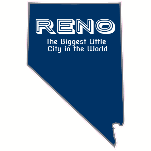 Reno Nevada Biggest Little City Decal - U.S. Customer Stickers