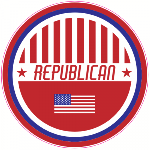 Republican Patriotic Circle Decal - U.S. Customer Stickers
