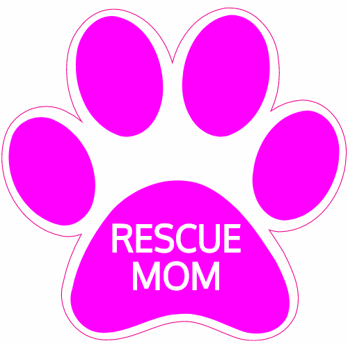 Rescue Mom Paw Print Decal - U.S. Customer Stickers