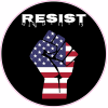 Resist American Flag Fist Circle Decal - U.S. Customer Stickers
