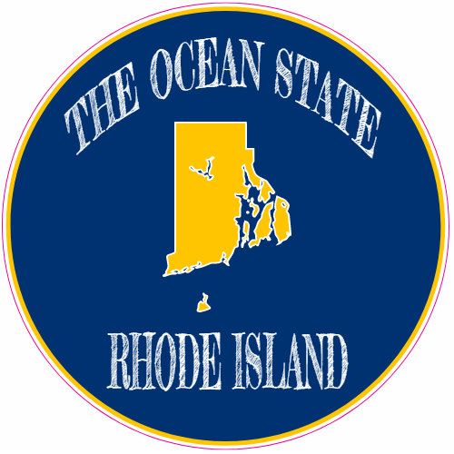 Rhode Island The Ocean State Sticker - U.S. Custom Stickers