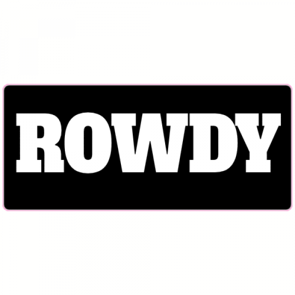 Rowdy Black Sticker - U.S. Custom Stickers