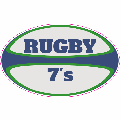 Rugby 7s Rugby Ball Decal - U.S. Customer Stickers