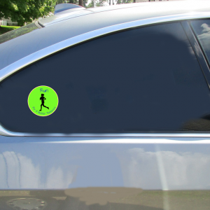 Run For A Better Tomorrow Green Circle Sticker - Car Decals - U.S. Custom Stickers