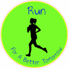 Run For A Better Tomorrow Green Circle Sticker - U.S. Custom Stickers