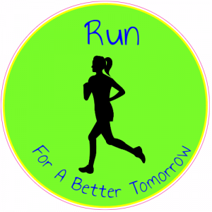 Run For A Better Tomorrow Green Circle Sticker - U.S. Custom Stickers