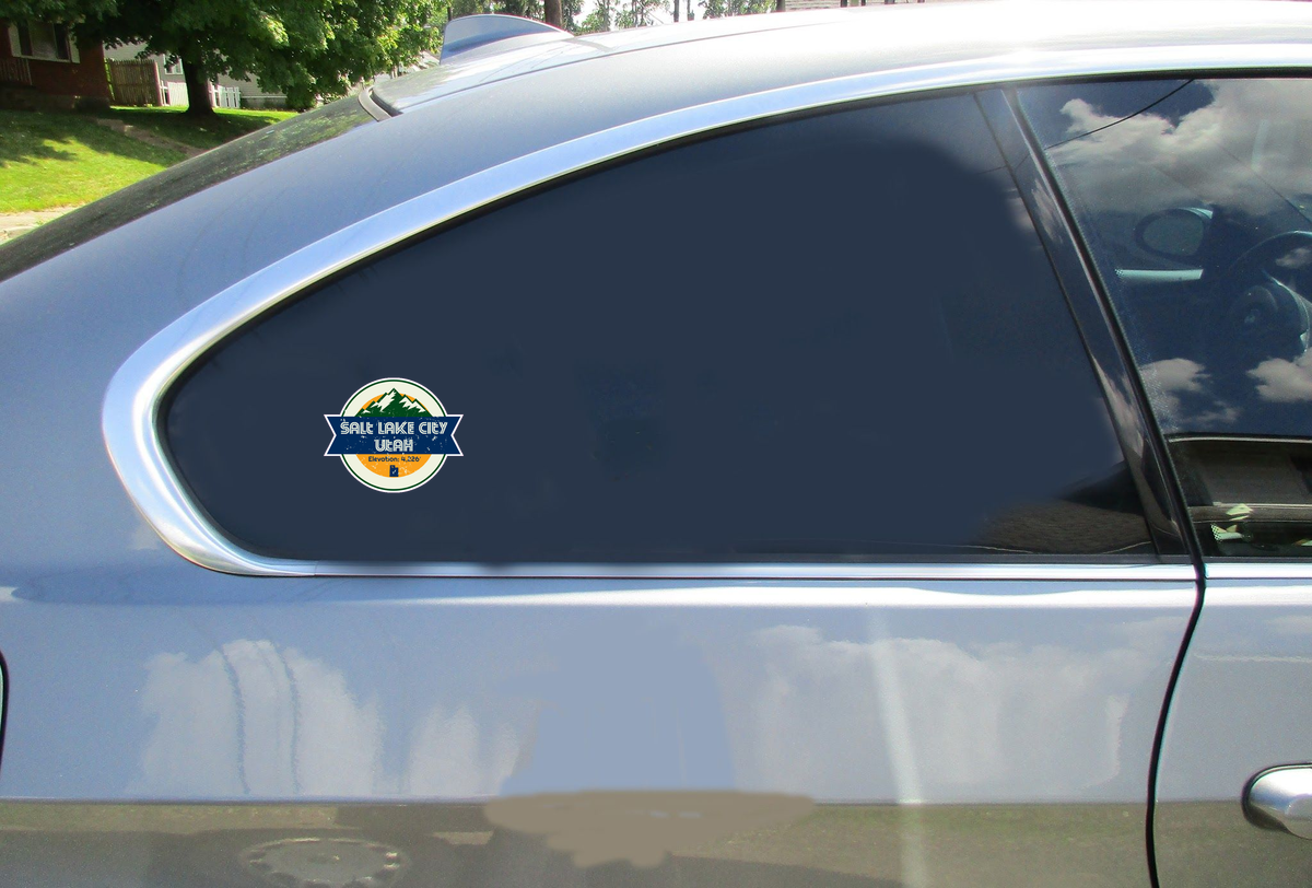 Salt Lake City Utah Mountain Sticker - Car Decals - U.S. Custom Stickers