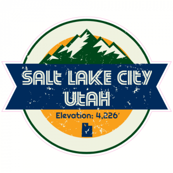 Salt Lake City Utah Mountain Decal - U.S. Customer Stickers